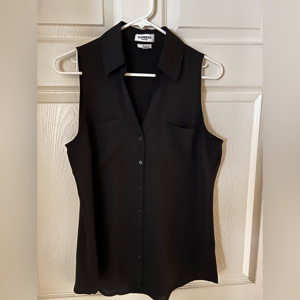 Express women office t-shirt, black color, Size M